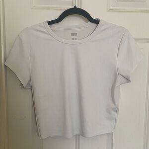 Classic White Uniqlo Women's Cropped Top.